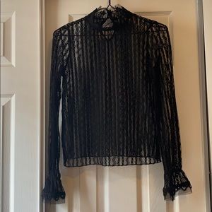 Black lace Zara top